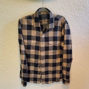 Bonobos Black and Tan Plaid Button-Down Shirt